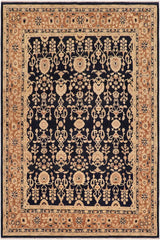 handmade Traditional Kafkaz Blue Brown Hand Knotted RECTANGLE 100% WOOL area rug 8 x 10