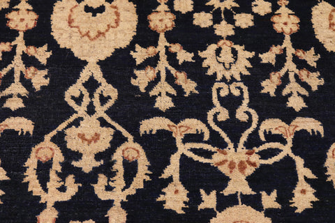 handmade Transitional Kafkaz Blue Brown Hand Knotted RECTANGLE 100% WOOL area rug 8' x 10'