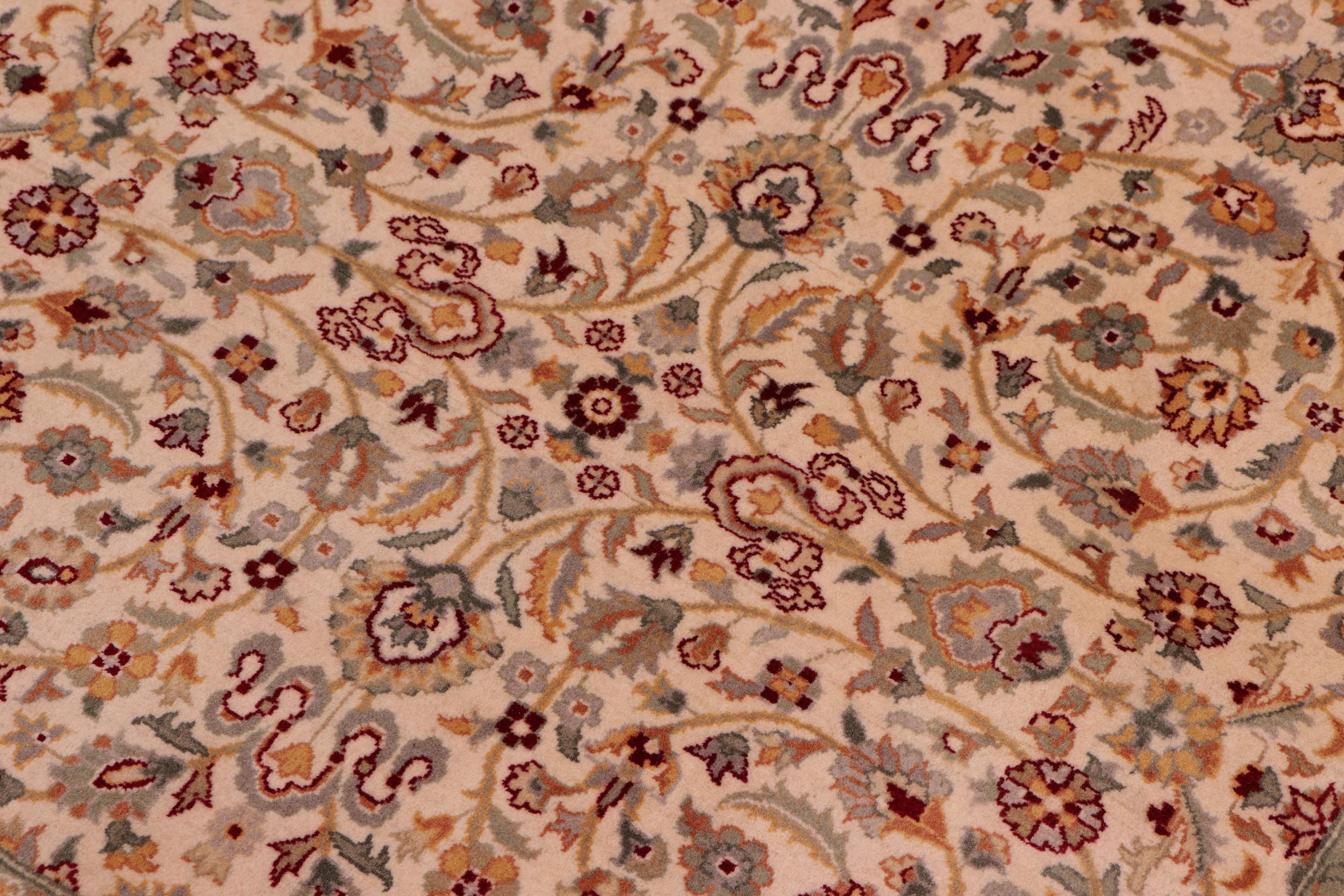 handmade Transitional Regular Ivory Lt. Green Hand Knotted RECTANGLE 100% WOOL area rug 8x10