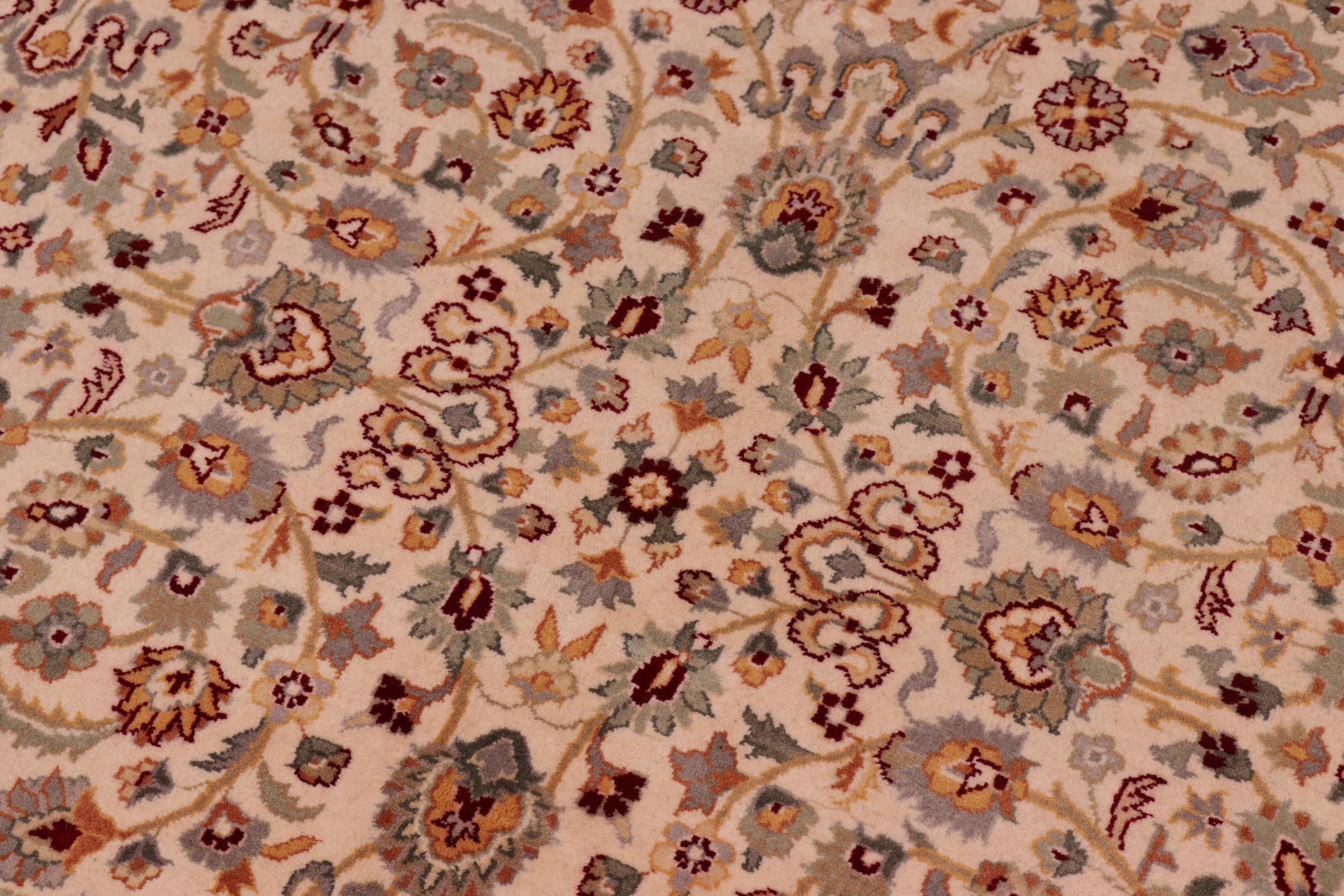 handmade Transitional Regular Ivory Lt. Green Hand Knotted RECTANGLE 100% WOOL area rug 8x10