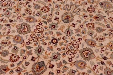 handmade Transitional Regular Ivory Lt. Green Hand Knotted RECTANGLE 100% WOOL area rug 8x10