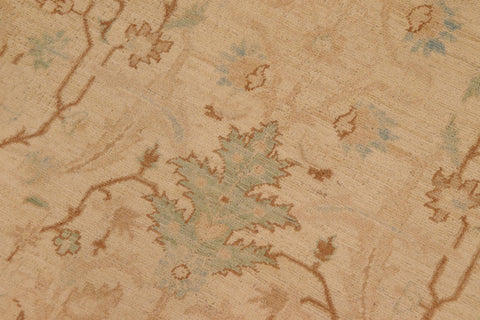 handmade Transitional Kafkaz Beige Tan Hand Knotted RECTANGLE 100% WOOL area rug 9x12