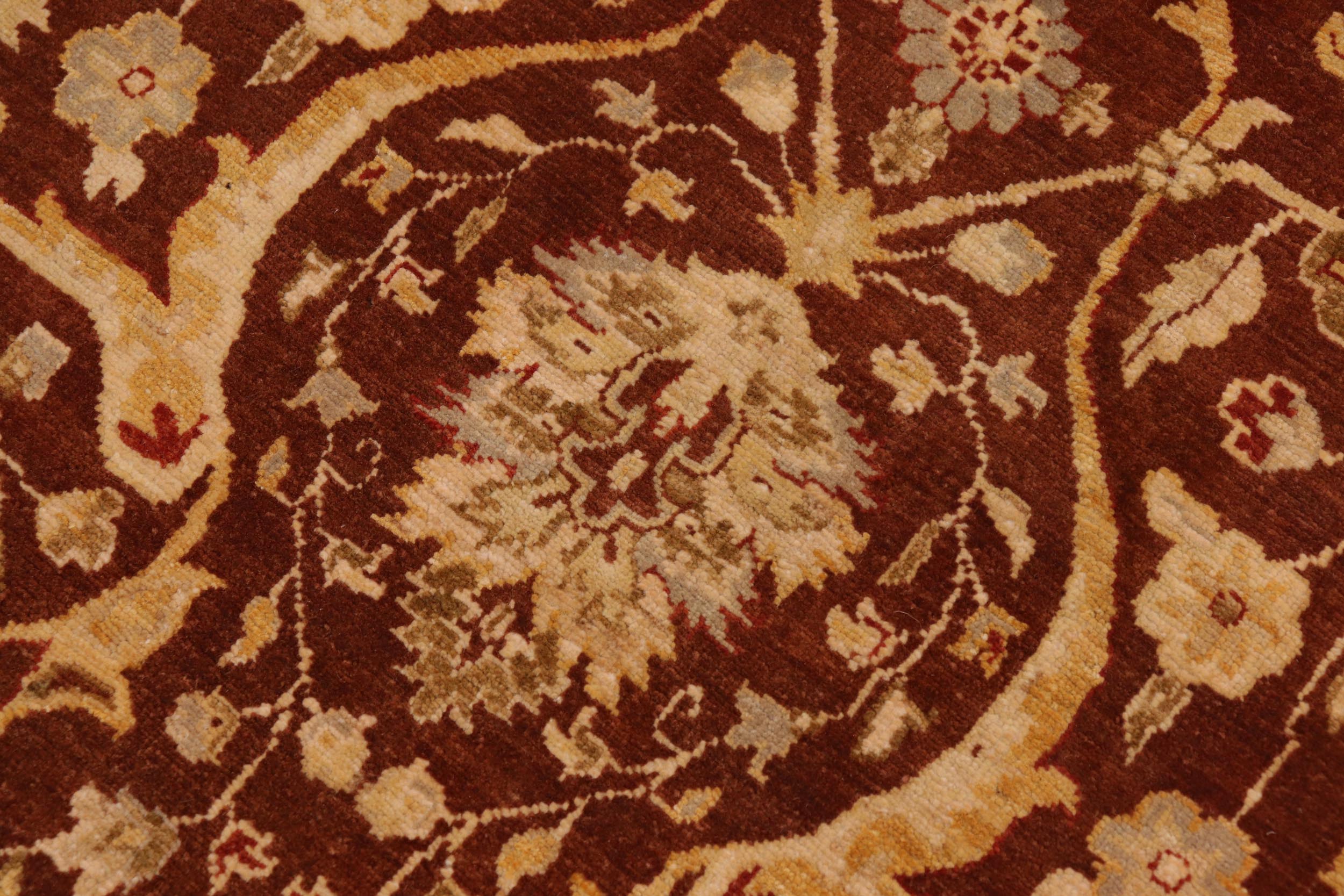 handmade Transitional Kafkaz Brown Gray Hand Knotted RECTANGLE 100% WOOL area rug 9x12