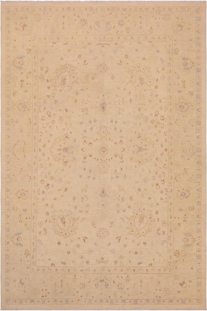 handmade Traditional Kafkaz Lt. Tan Tan Hand Knotted RECTANGLE 100% WOOL area rug 9 x 12