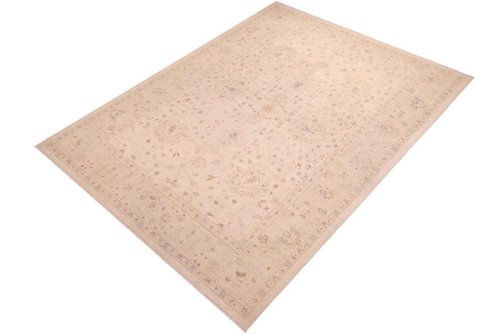 handmade Traditional Kafkaz Lt. Tan Tan Hand Knotted RECTANGLE 100% WOOL area rug 9x12