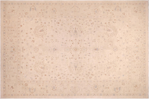 handmade Traditional Kafkaz Lt. Tan Tan Hand Knotted RECTANGLE 100% WOOL area rug 9x12