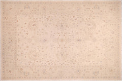 handmade Traditional Kafkaz Lt. Tan Tan Hand Knotted RECTANGLE 100% WOOL area rug 9x12
