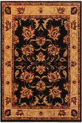 handmade Traditional Kafkaz Black Gold Hand Knotted RECTANGLE 100% WOOL area rug 9 x 12