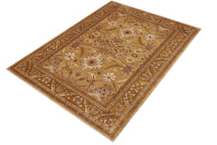 handmade Traditional Kafkaz Tan Brown Hand Knotted RECTANGLE 100% WOOL area rug 9x12