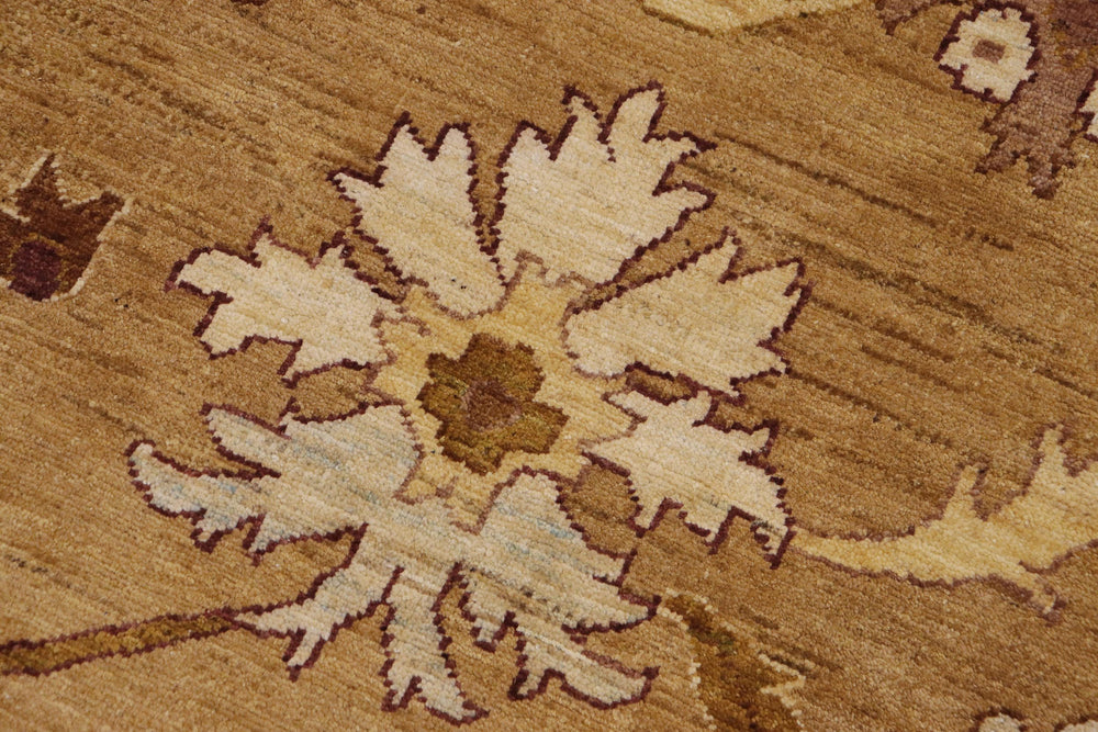 handmade Traditional Kafkaz Tan Brown Hand Knotted RECTANGLE 100% WOOL area rug 9x12