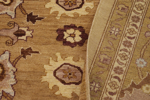 handmade Traditional Kafkaz Tan Brown Hand Knotted RECTANGLE 100% WOOL area rug 9x12