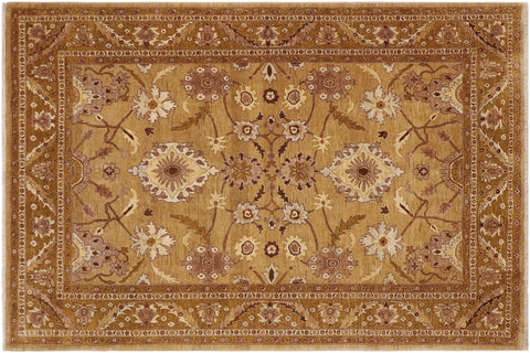handmade Traditional Kafkaz Tan Brown Hand Knotted RECTANGLE 100% WOOL area rug 9x12