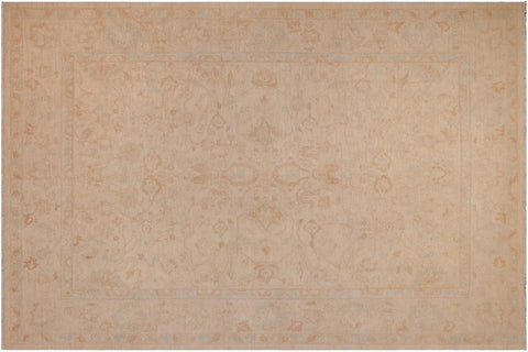 Chic Ziegler Gaynelle Beige/Green Hand Knotted Wool Rug - 9'0'' x 11'7''