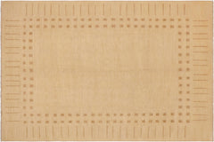 handmade Modern Kafkaz Beige Tan Hand Knotted RECTANGLE 100% WOOL area rug 9' x 12'
