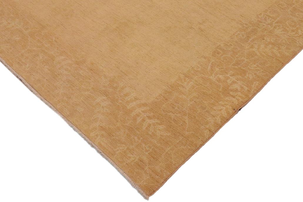 handmade Modern Kafkaz Tan Beige Hand Knotted RECTANGLE 100% WOOL area rug 9 x 11