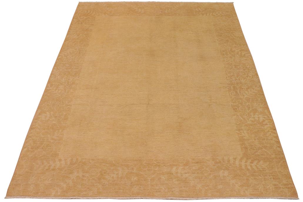 handmade Modern Kafkaz Tan Beige Hand Knotted RECTANGLE 100% WOOL area rug 9 x 11