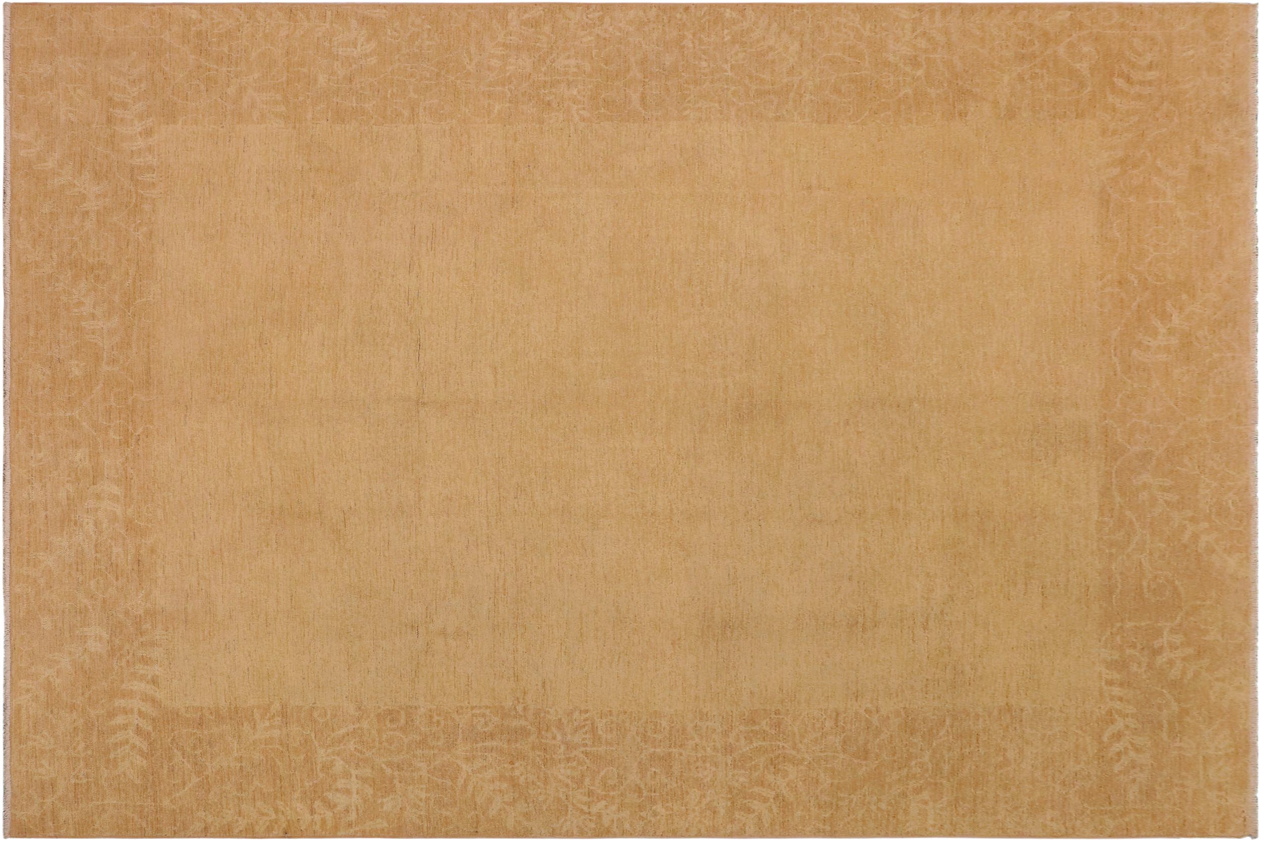 handmade Modern Kafkaz Tan Beige Hand Knotted RECTANGLE 100% WOOL area rug 9' x 11'