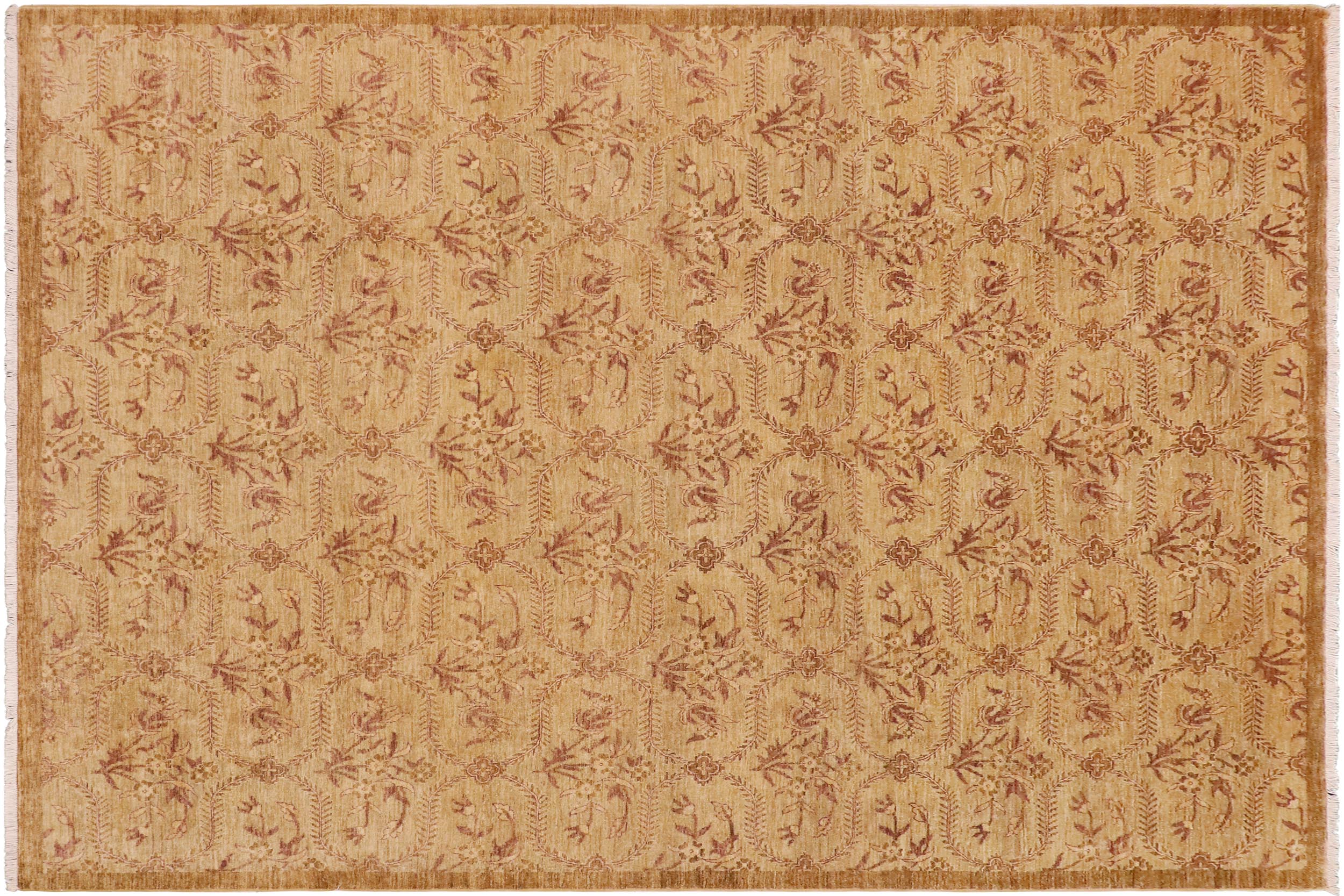 handmade Modern Kafkaz Green Brown Hand Knotted RECTANGLE 100% WOOL area rug 9' x 12'