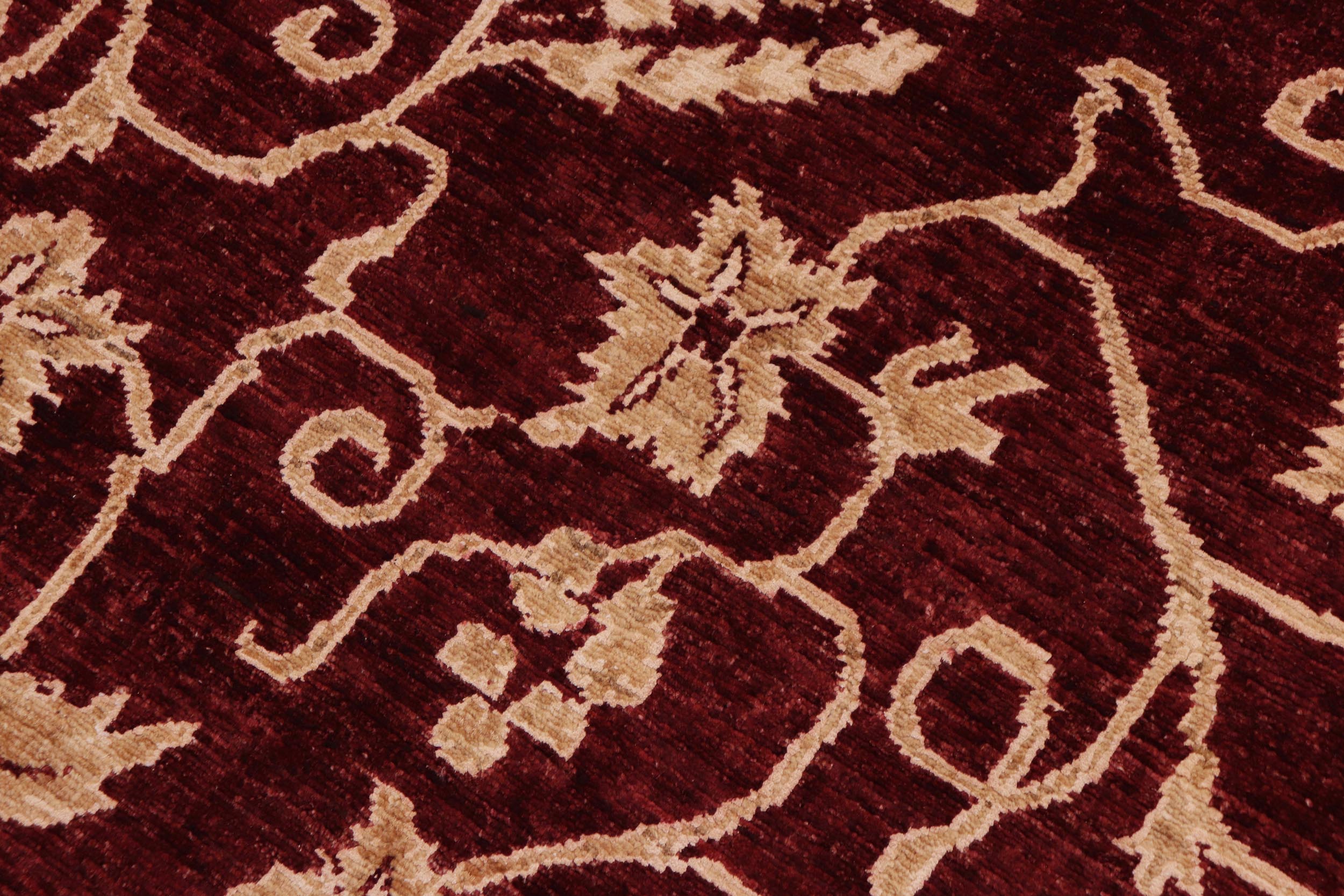 handmade Modern Kafkaz Wine Red Lt. Brown Hand Knotted RECTANGLE 100% WOOL area rug 9' x 12'