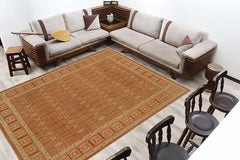 handmade Transitional Kafkaz Brown Rust Hand Knotted RECTANGLE 100% WOOL area rug 9 x 12