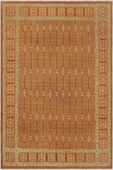 handmade Transitional Kafkaz Brown Rust Hand Knotted RECTANGLE 100% WOOL area rug 9 x 12