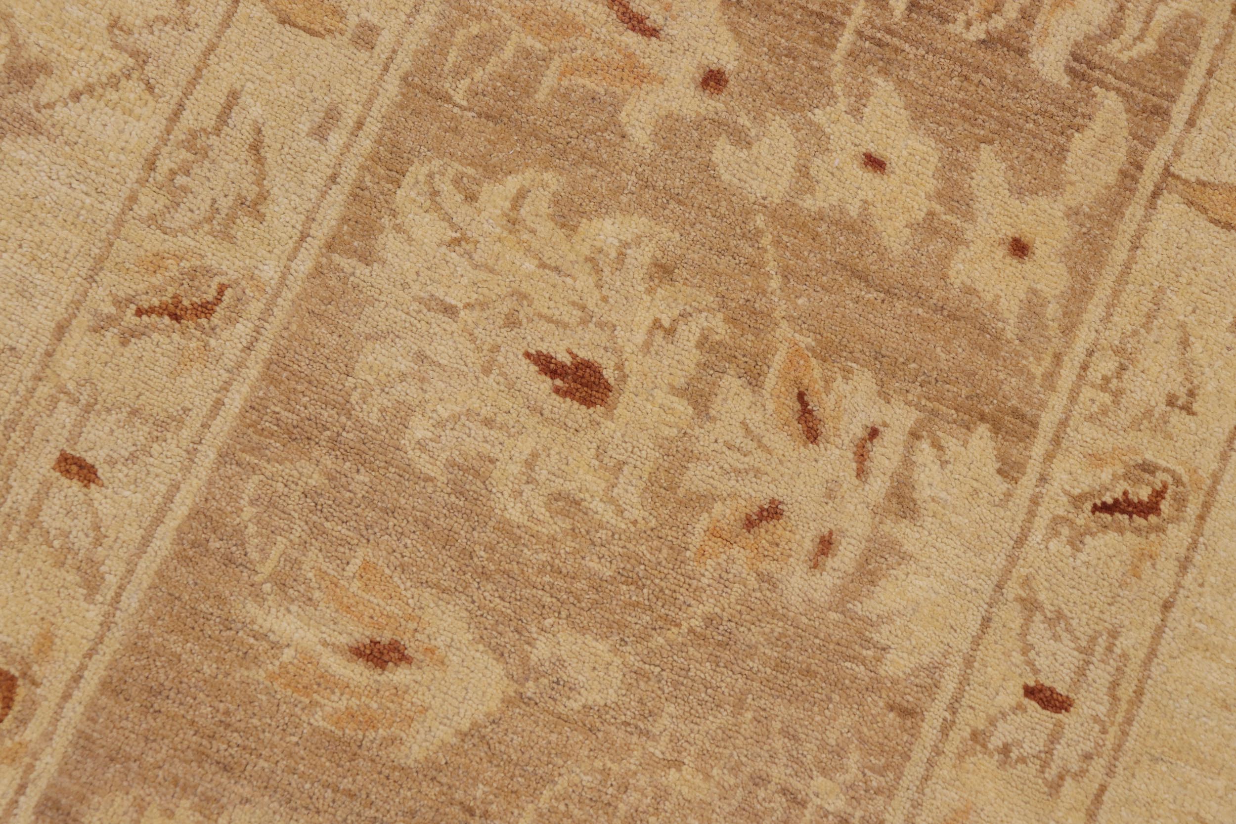 handmade Traditional Kafkaz Beige Brown Hand Knotted RECTANGLE 100% WOOL area rug 9x12