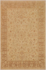 handmade Traditional Kafkaz Beige Brown Hand Knotted RECTANGLE 100% WOOL area rug 9 x 12