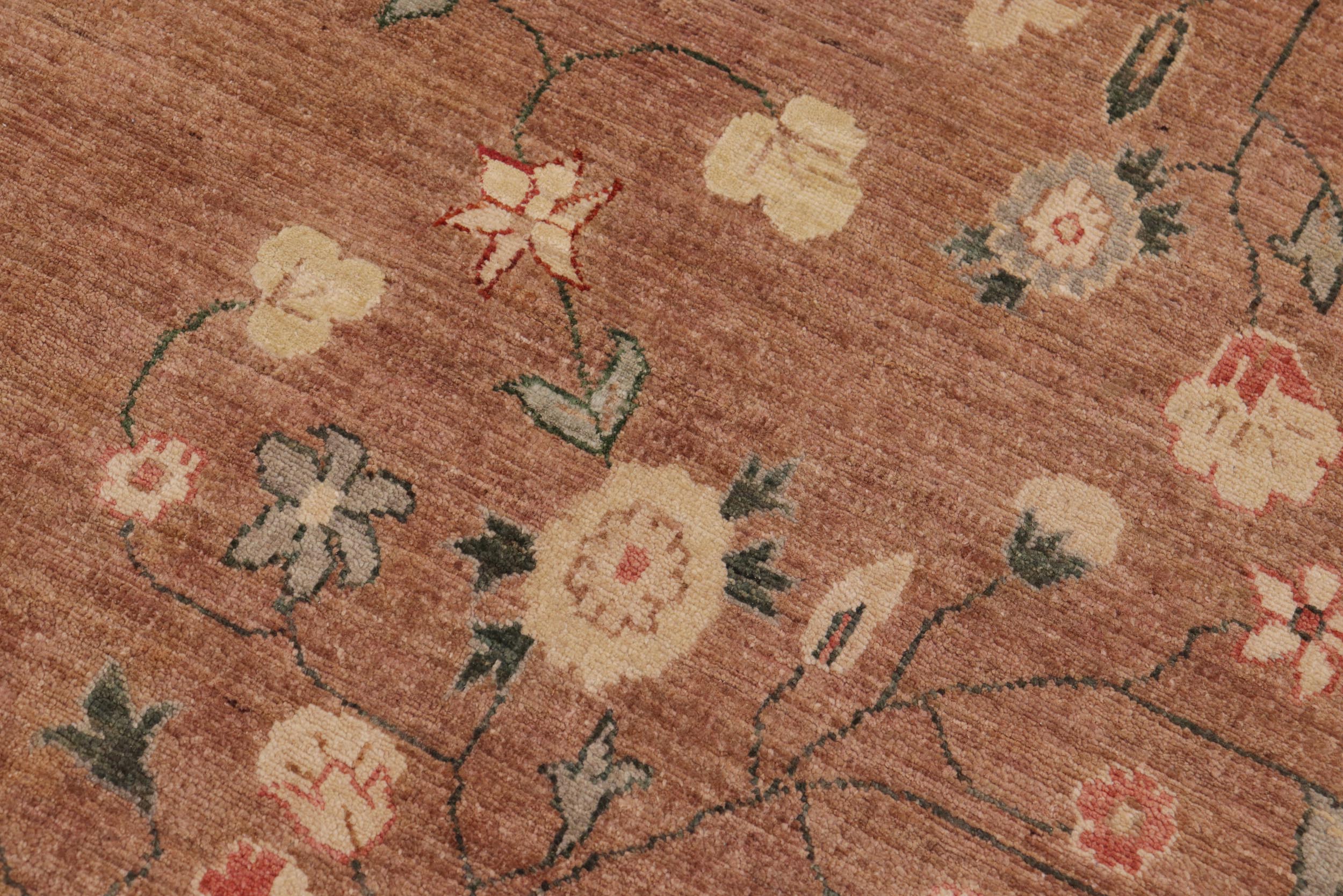 handmade Modern Kafkaz Lt. Brown Rust Hand Knotted RECTANGLE 100% WOOL area rug 9' x 12'