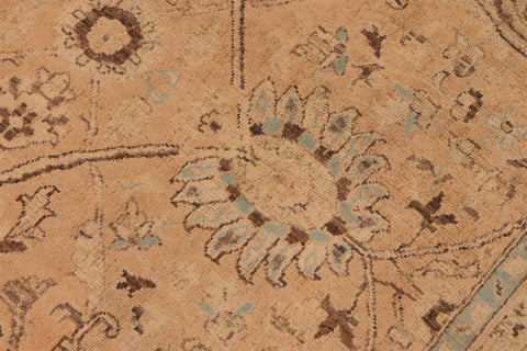 handmade Traditional Kafkaz Sand Brown Hand Knotted RECTANGLE 100% WOOL area rug 9x12