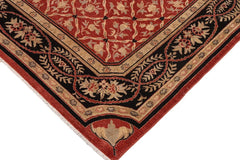 handmade Transitional Kafkaz Red Black Hand Knotted RECTANGLE 100% WOOL area rug 9 x 11