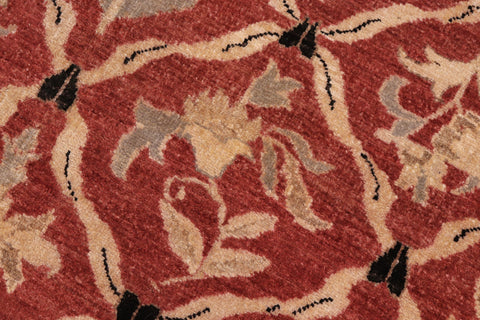 handmade Transitional Kafkaz Red Black Hand Knotted RECTANGLE 100% WOOL area rug 9' x 11'