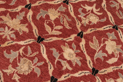 handmade Transitional Kafkaz Red Black Hand Knotted RECTANGLE 100% WOOL area rug 9' x 11'