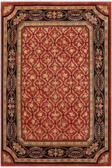 handmade Transitional Kafkaz Red Black Hand Knotted RECTANGLE 100% WOOL area rug 9 x 11