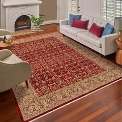 handmade Transitional Kafkaz Red Lt. Green Hand Knotted RECTANGLE 100% WOOL area rug 9 x 12