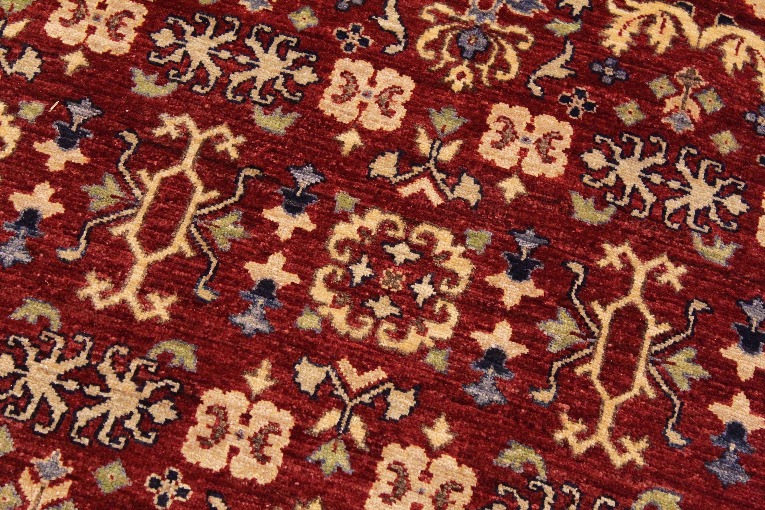 handmade Transitional Kafkaz Red Lt. Green Hand Knotted RECTANGLE 100% WOOL area rug 9' x 12'