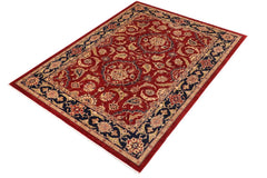 handmade Traditional Kafkaz Red Blue Hand Knotted RECTANGLE 100% WOOL area rug 9 x 12