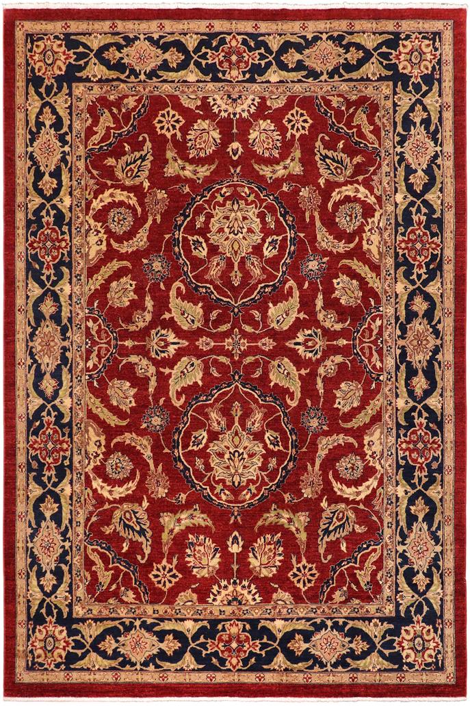handmade Traditional Kafkaz Red Blue Hand Knotted RECTANGLE 100% WOOL area rug 9 x 12