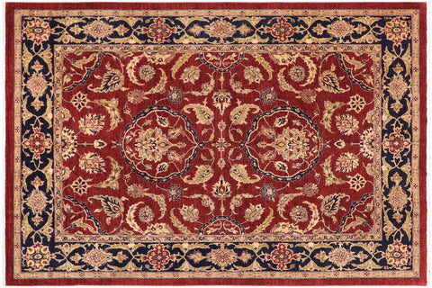 handmade Traditional Kafkaz Red Blue Hand Knotted RECTANGLE 100% WOOL area rug 9x12