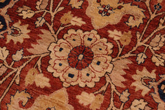 handmade Traditional Kafkaz Rust Blue Hand Knotted RECTANGLE 100% WOOL area rug 10 x 14