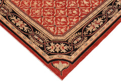 handmade Transitional Kafkaz Red Black Hand Knotted RECTANGLE 100% WOOL area rug 10 x 14
