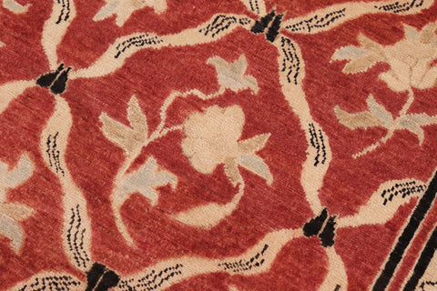 handmade Transitional Kafkaz Red Black Hand Knotted RECTANGLE 100% WOOL area rug 10' x 14'