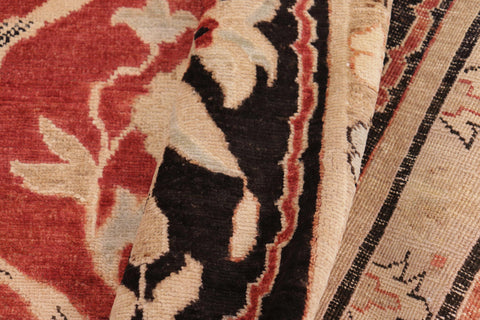handmade Transitional Kafkaz Red Black Hand Knotted RECTANGLE 100% WOOL area rug 10' x 14'