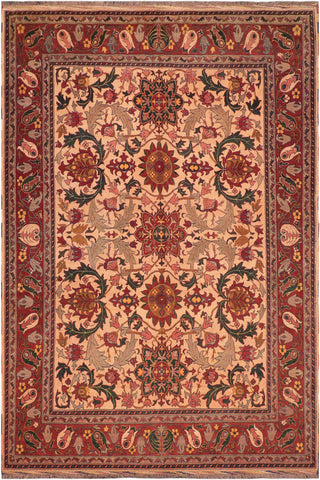 Rustic Kargahi Bernardi Beige/Rust Wool Rug - 8'3'' x 10'10''