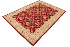 handmade Transitional Kafkaz Red Gold Hand Knotted RECTANGLE 100% WOOL area rug 10 x 14