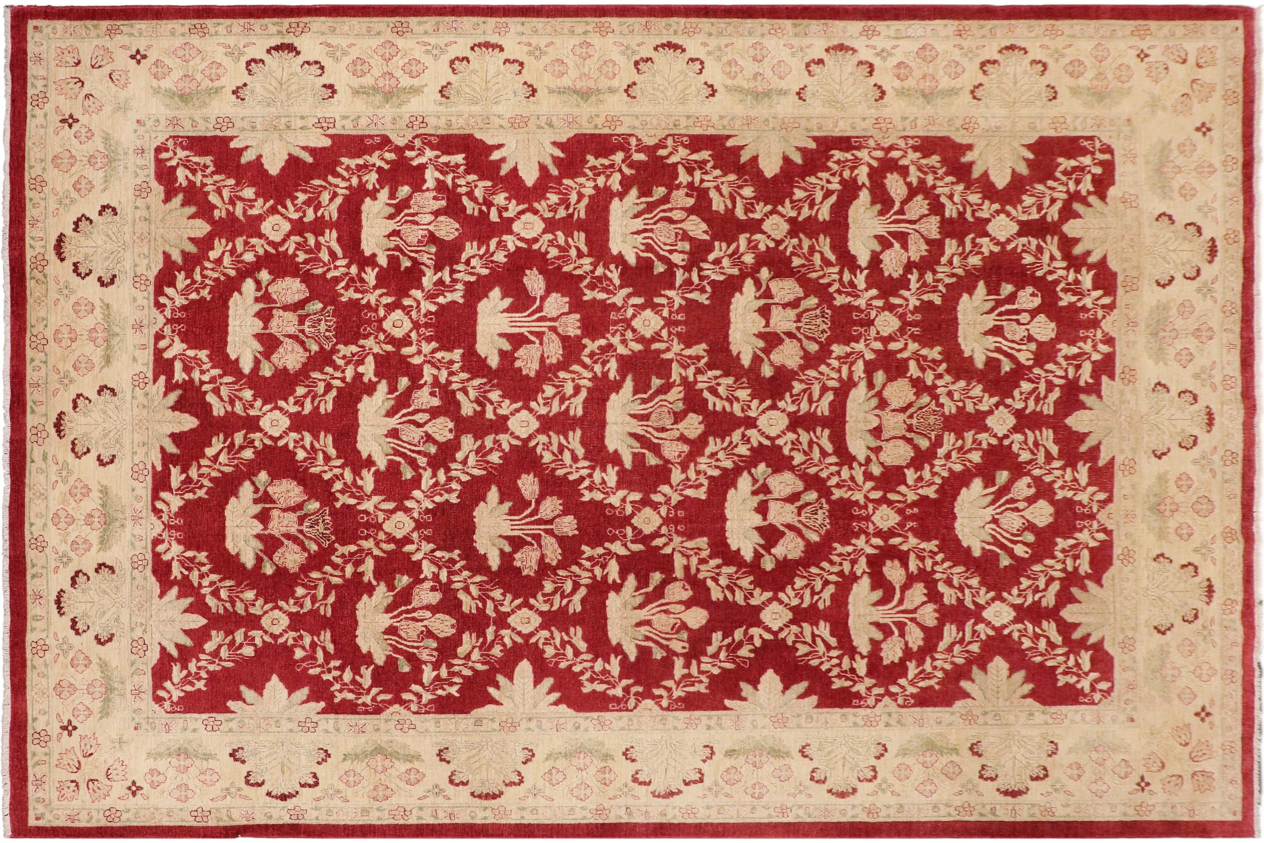 handmade Transitional Kafkaz Red Gold Hand Knotted RECTANGLE 100% WOOL area rug 10' x 14'
