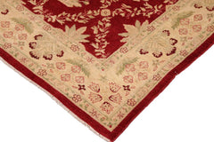 handmade Transitional Kafkaz Red Gold Hand Knotted RECTANGLE 100% WOOL area rug 10 x 14