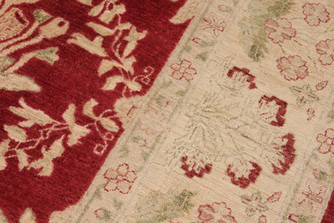handmade Transitional Kafkaz Red Gold Hand Knotted RECTANGLE 100% WOOL area rug 10' x 14'