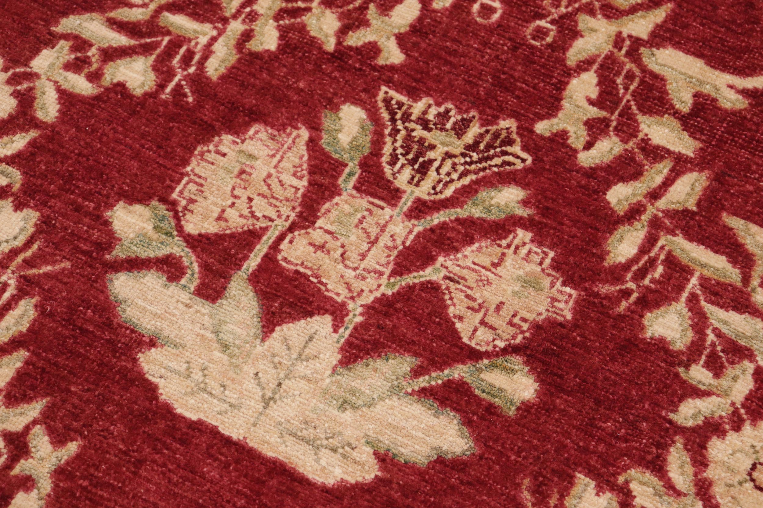 handmade Transitional Kafkaz Red Gold Hand Knotted RECTANGLE 100% WOOL area rug 10' x 14'