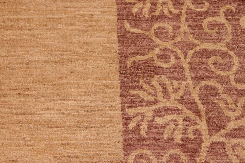 handmade Modern Kafkaz Tan Brown Hand Knotted RECTANGLE 100% WOOL area rug 8 x 10