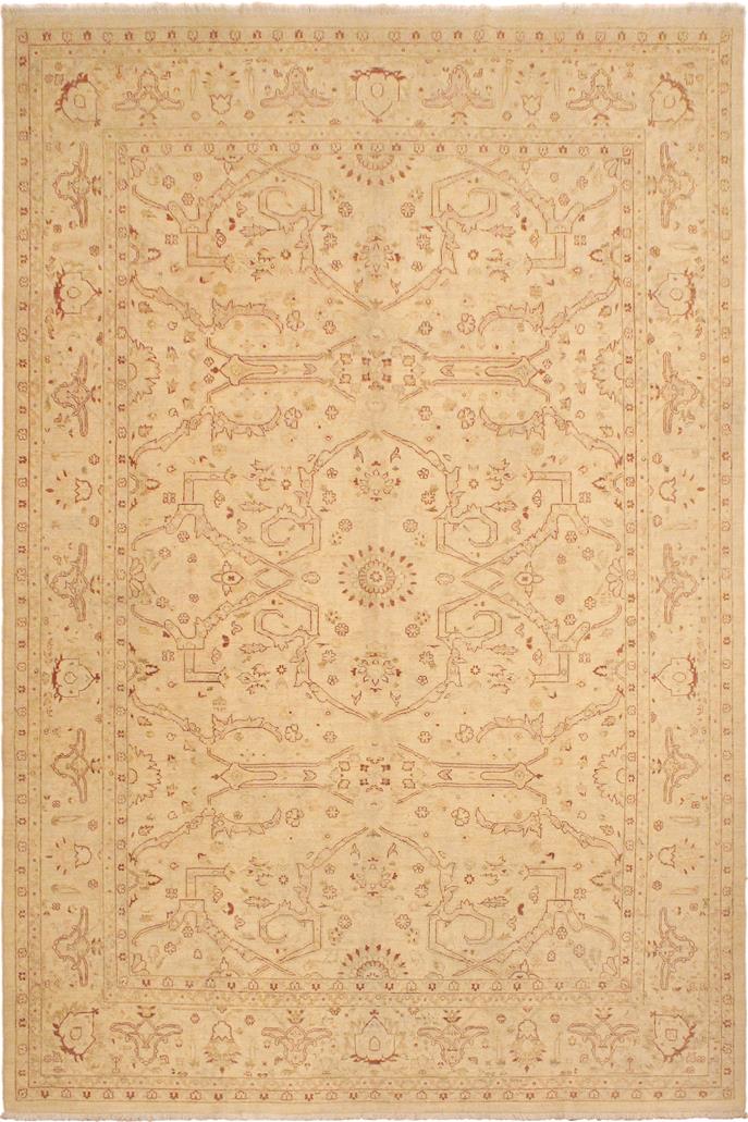 handmade Traditional Kafkaz Beige Lt. Brown Hand Knotted RECTANGLE 100% WOOL area rug 9 x 12